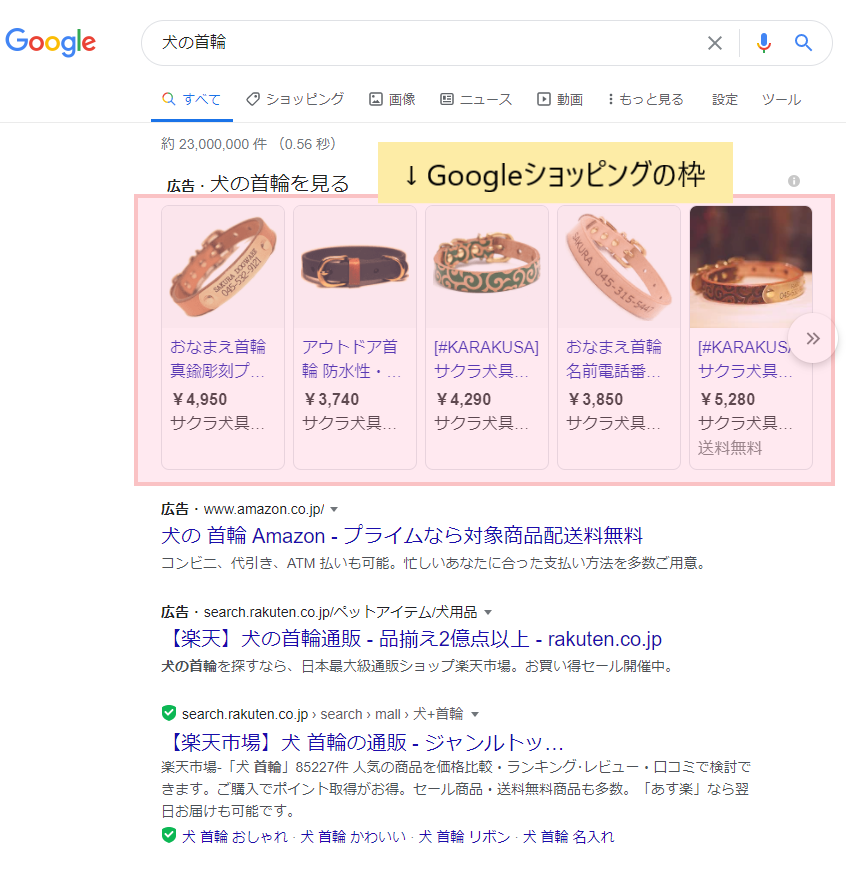 Googleショッピング枠とは